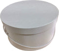 Sarah's Hat Boxes Classic Ivory Hat Box – 11" x 5.5" (Dia. x Ht.) Handmade in USA – Odorless Non-Toxic Adhesive, Cording Handle – Premium Storage for Hats & Accessories