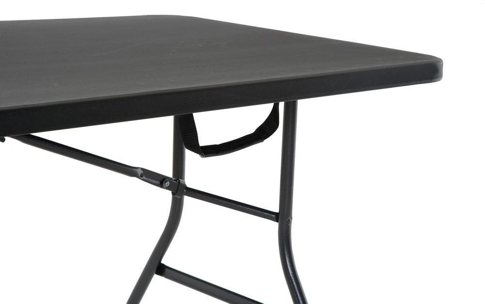 COSCO 6 ft. Fold-in-Half Banquet Table w/Handle, Black