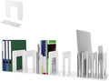 Adjustable Vertical File Sorter Sturdy Plastic Expandable Upright File Holder, Desktop Binder Organizer, Home School Office Organization Bookshelf Divider, Assemble Easily Endlessly, White