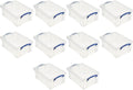 Really Useful Box Stackable 9 Liter Plastic Storage Container Bin with Snap Lid & Built-In Clip Lock Handles for Home & Office Organization (10 Pack)