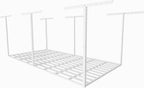 SunsGrove 4x8 Overhead Garage Storage Rack Organization, Adjustable Ceiling Mounted Storage Racks, 800LBS Weight Capacity, 22"-40" Ceiling Dropdown, White