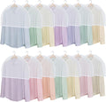 Patelai 8 Pcs Shoulder Covers for Hanging Clothes 24 x 12 Inches Plastic Hanger Garment Dust Covers Breathable Protectors for Closet Storage Suit, Coats, Jackets (Translucent)