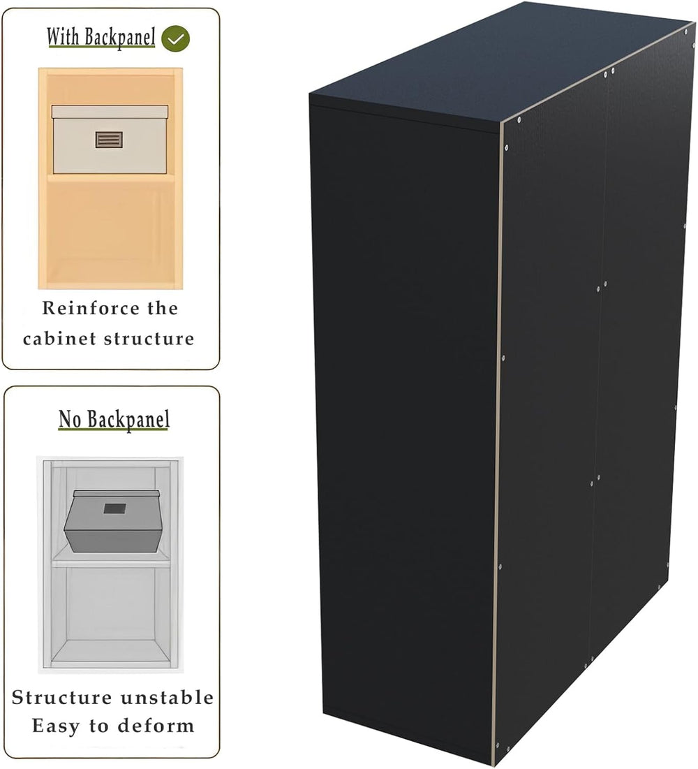6-Cube Storage Shelf Bookcase - Wooden 3-Tier Floor Standing Open Bookshelf f...