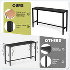 Outdoor Bar Table, 63" Rectangular Pub Table with Waterproof Top | 63" Waterproof Tabletop, Easy to Clean, Sturdy Rust-proof Frame, Versatile for Balcony, Garden, Backyard, Patio.