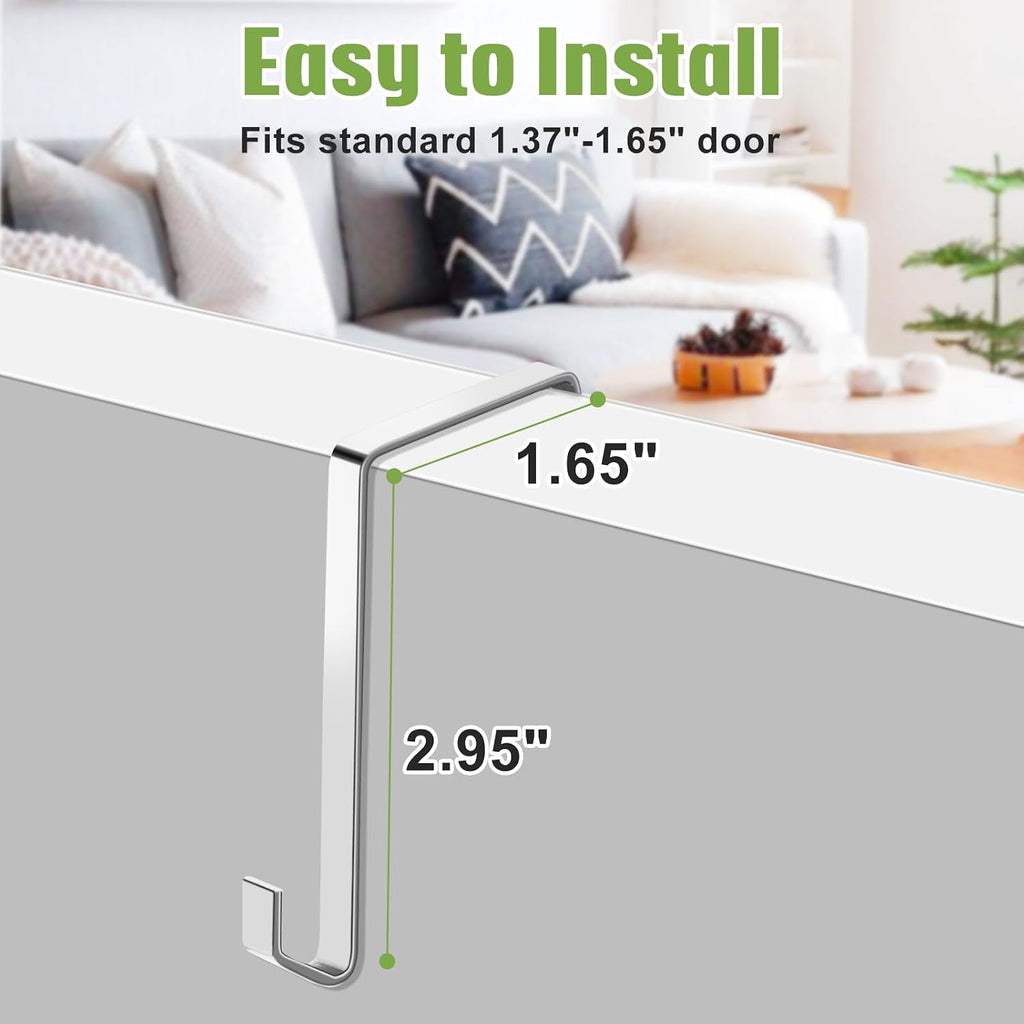 MISSLO 35 Clear Large Pockets Over The Door Shoe Organizer Sturdy Oxford Fabric Hanging Shoe Rack Closet Shoe Holder Hanger, White
