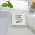 HOME SMILE Good Friends Bestie Birthday Gifts for Women Her Ring Trinket Dish Jewelry Tray-Good Friends are Like Stars - You Don't Always See Them But You Know They're Always There, Friendship Gifts