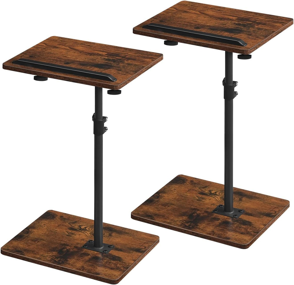 MAHANCRIS Set of 2 TV Tray Table, Height Adjustable TV Trays with 360° Swivel...