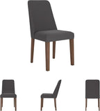 Signature Design by Ashley Lyncott Contemporary Dining Room Upholstered Side Chair with Foam Cushion, Set of 2, Dark Gray & Brown