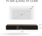 POVISON Fully-Assembled Minimalist Floating TV Stand, Modern Wall-Mounted Entertainment Center with 3 Flip-Down Cabinet Doors, Solid Wood Media Console, 70.87"