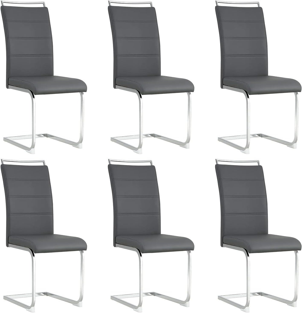 Baysitone Modern Dining Chairs Set of 6, PU Faux Leather High Back Upholstere...