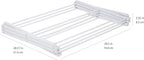 Amazon Basics Foldable Portable Laundry Rack for Air Drying Clothing, Indoor Outdoor Use - 14.5" D x 29.5" W x 41.8" H, White