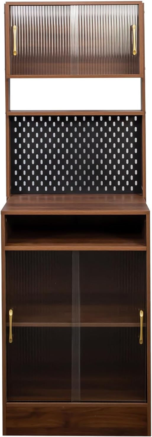 70.87" Freestanding Kitchen Sideboard, Sideboard Storage Cabinet with 2 ...