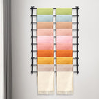 10 Layer Wall Mounted Scarf Rack, Hijab Organizer Ribbon Storage Rack, Metal Scarf Display Racks for Belts Scarves Ties Towel Wrapping Paper Holder for Home Retail Store Boutique