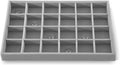 Stackable Jewelry Organizer Trays, Velvet Drawer Jewelry Organizer,Premium Earring Organizers And Storage,Luxury Gemstone Storage,Grey Jewelry Tray