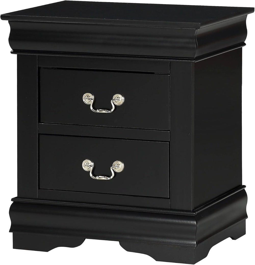 Two Drawers Nightstand Contemporary & Simple Style,for Small Spaces