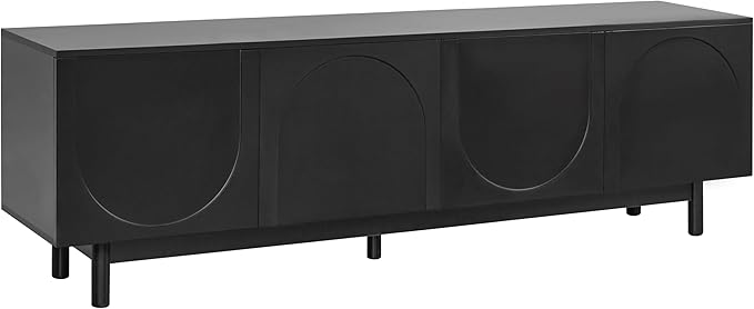 Ball & Cast Modern TV Stand with Arch Cabinets for TVs up to 78", Mi...