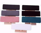 Wooden Watches Display tower Base Watch Necklace Bracelet Organizer Rack Bangle Scrunchie Headband Showcase tower (Dark Grey Suede, Flat single-layer)