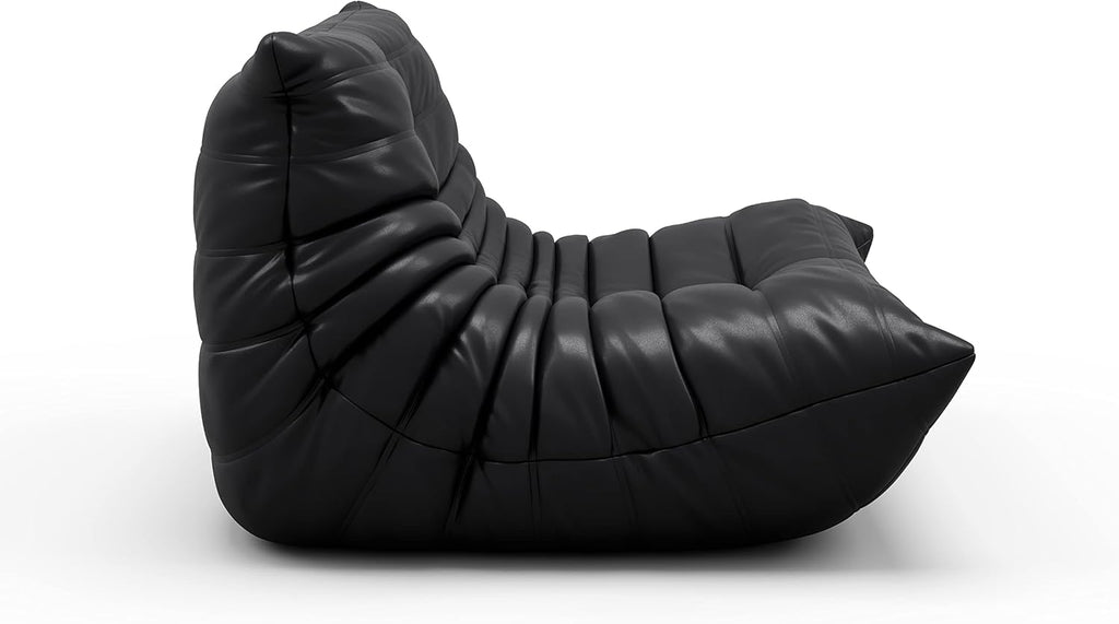 Fireside Chair, Oversized Armless Chair, Soft Microfiber Leather Floor Lounge Chair Lazy Sofa Accent Chair for Living Room Bedroom Salon Office
