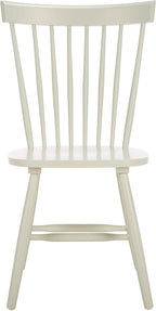 SAFAVIEH Home Collection Parker Farmhouse Off-White Spindle Windsor Solid Wood Dining Chair Set of 4