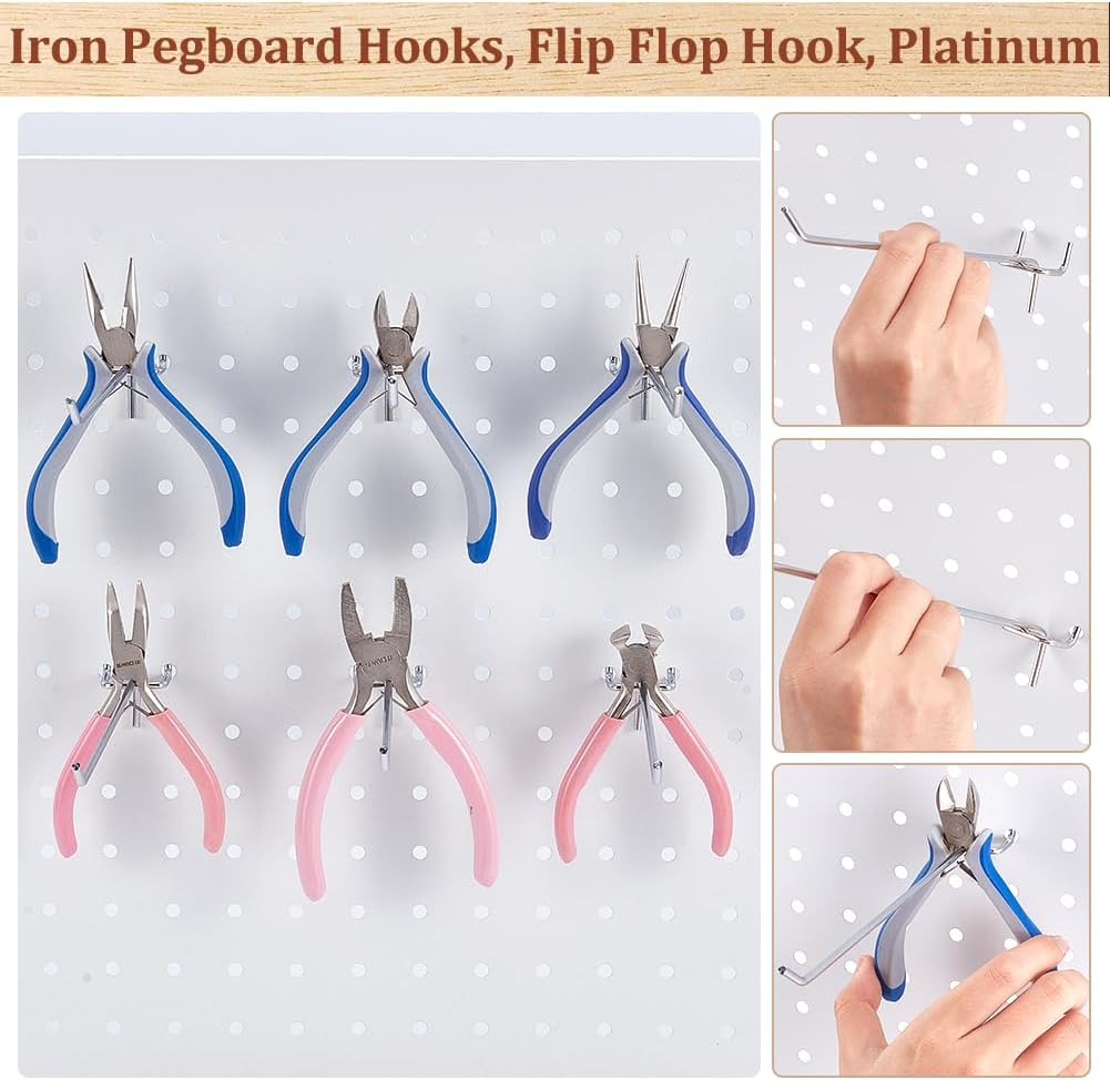 200 Pack Pegboard Shelving Hooks, 8 Inch Stainless Steel Pegboard Hooks Hanging Holders Wall Mount Organize Tools for Garage Office Kitchen Store Craft Organizing, Black