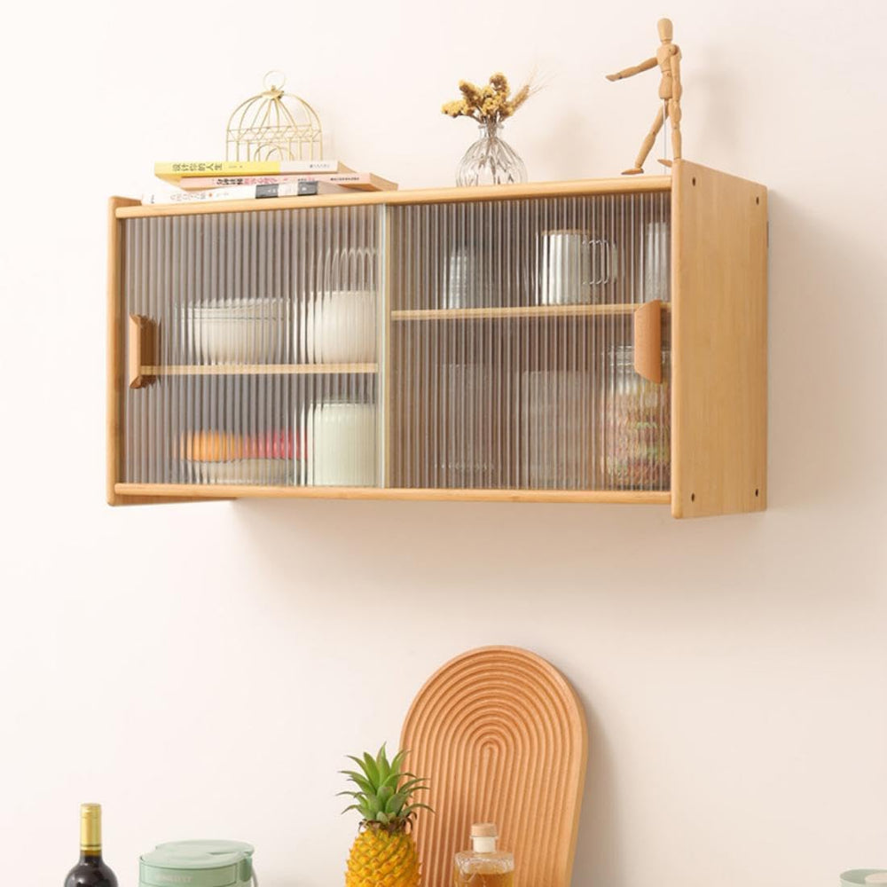 Wall Pantry Cabinet with Adjustable Shelf, Wall Mounted Kitchen Sideboard wit...