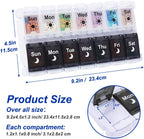HRX Package Pill Organizer 2 Times a Day, Easy Fill & Open Weekly Medicine Box Vitamin Cases for 7 Day AM PM
