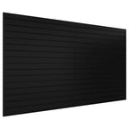 Slatwall Panel 8 FT x 4 FT, Interlocking Slat Wall Paneling, Wall Mounted PVC Wallpanel, Suitable for Garage Storage and Organizer, Slatwall Board, Shelves - Black