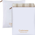 2 Pack Cashmere Sweater Storage Bags, Large Breathable Washable Pure Cotton Zipper Pouch Organizers Covers Bags for Cashmere Wool Sweaters Clothing Saree Storage Protection, 17 x 14 inch