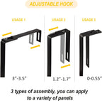 EASEPRES Desk File Organizer Mesh 6-Tier with Hangers, Hanging Wall Mount Document Organization Stand, Desktop Vertical Mail Paper Folder Holder with Bottom Tray for Office Home Cubicle, Black