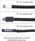 Alex Tech 25ft - 1/8 inch Cord Protector Wire Loom Tubing Cable Sleeve Split Sleeving For USB Cable Power Cord Audio Video Cable – Protect Cat From Chewing Cords - Black