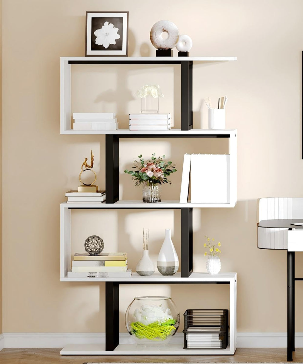 DWVO 5-Tier Geometric Bookshelf