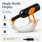 Goose Wine Bottle Holder, Funny Countertop Wine Rack Decor | Goose-shaped bottle holder, about 13 x 5.5 x 9.1 in, for countertop, bar cart, dining room or kitchen display.