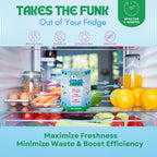 All-in-1 Refrigerator Deodorizer & Produce Saver by Polar Fresh 3 Pack – Fridge Odor Eliminator, Ethylene Gas Absorber, Fridge Moisture Absorber & Efficiency Booster; Surpasses Baking Soda & Charcoal