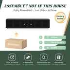 POVISON Full Assembled Mid Century Modern TV Stand, 95'' Wood Slatted TV Media Console for 85+ inch TV, Entertainment Center with Storage for Living Room Bedroom