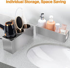 Hair Tool Organizer - Bathroom Vanity Organizers and Storage, Hair Styling Accessories Hot Tools Organizer Hair Dryer, Blow Dryer, Curling Iron, Flat Iron, Hair Straightener, Silver