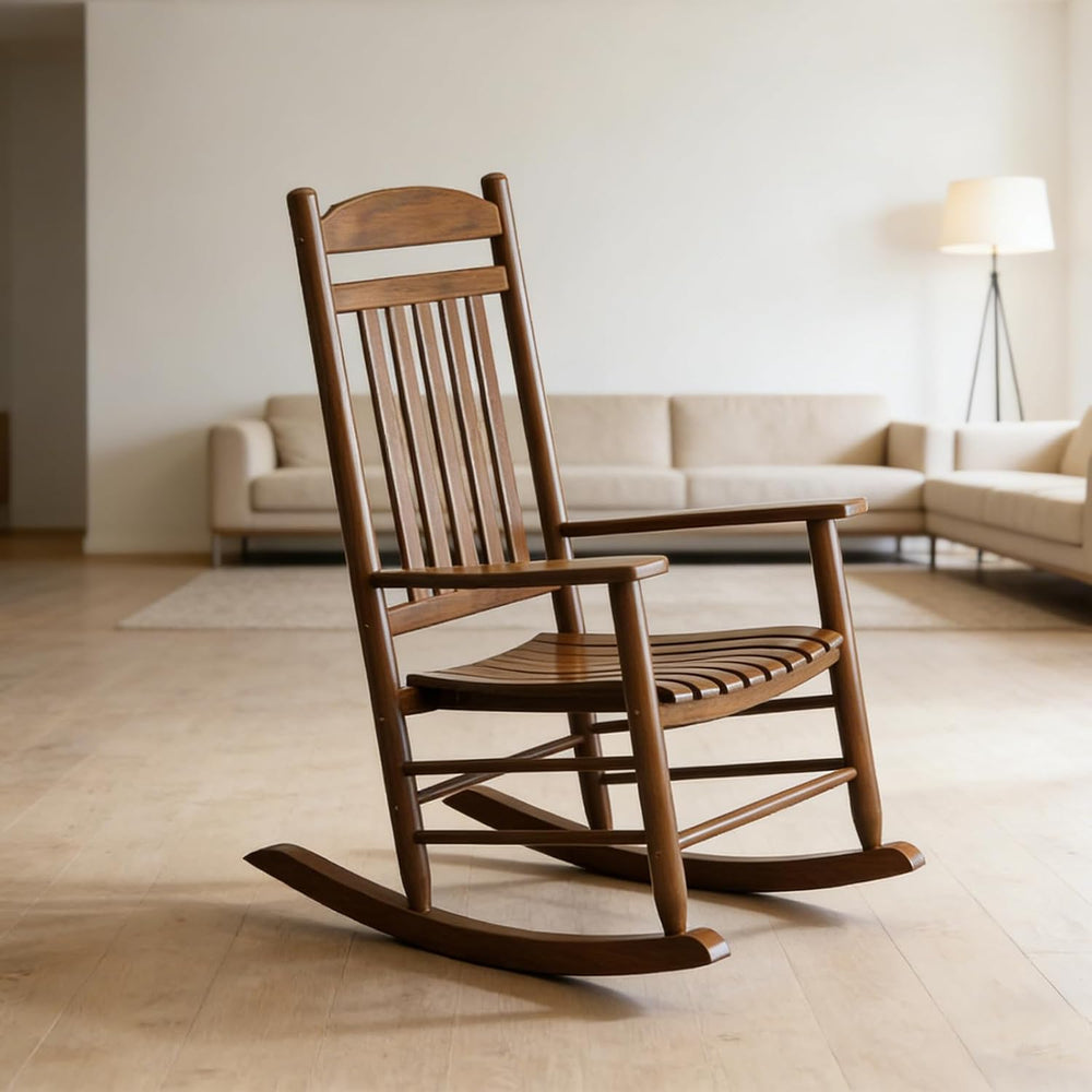 Wooden Outdoor Rocking Chair, Weatherproof Oversized Rocking Chair, Heavy Dut...