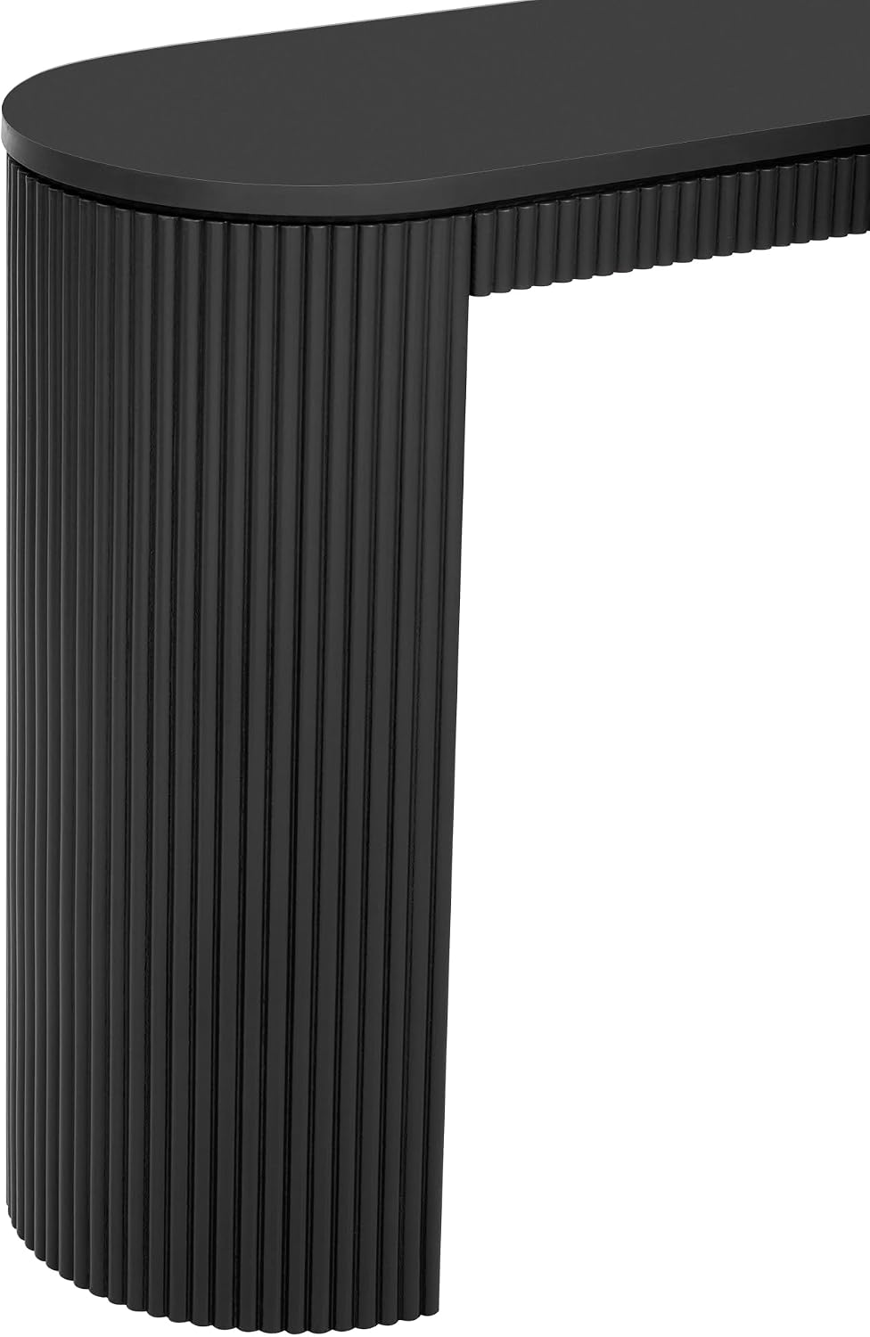 Curved Console Table with Unique Vertical Stripe,Suitable for Living Room,Stu...