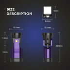 Magnetic USB C 90 Degree Adapter 240W, Can Be Type-C Cord Into Right Angle Magnetic USB C Charging Cable, Magnet Charger USBC Adapter 180&360 OTG Tips for Phone 17/16 Tablet(1 Pack Purple)