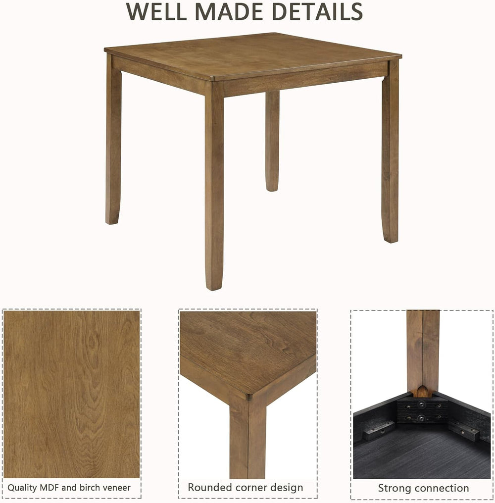 LUMISOL 5-Piece Dining Table Set for 4, Farmhouse Kitchen Table Set with 4 Up...