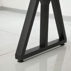 SSS Furniture 2 Pcs Industrial Metal Furniture Legs (H28 x W20) Rustic Decory Triangular Coffee Table Legs, Heavy Duty Metal Desk Legs, Dining Table Legs, DIY Cast Iron Bench Legs,Black