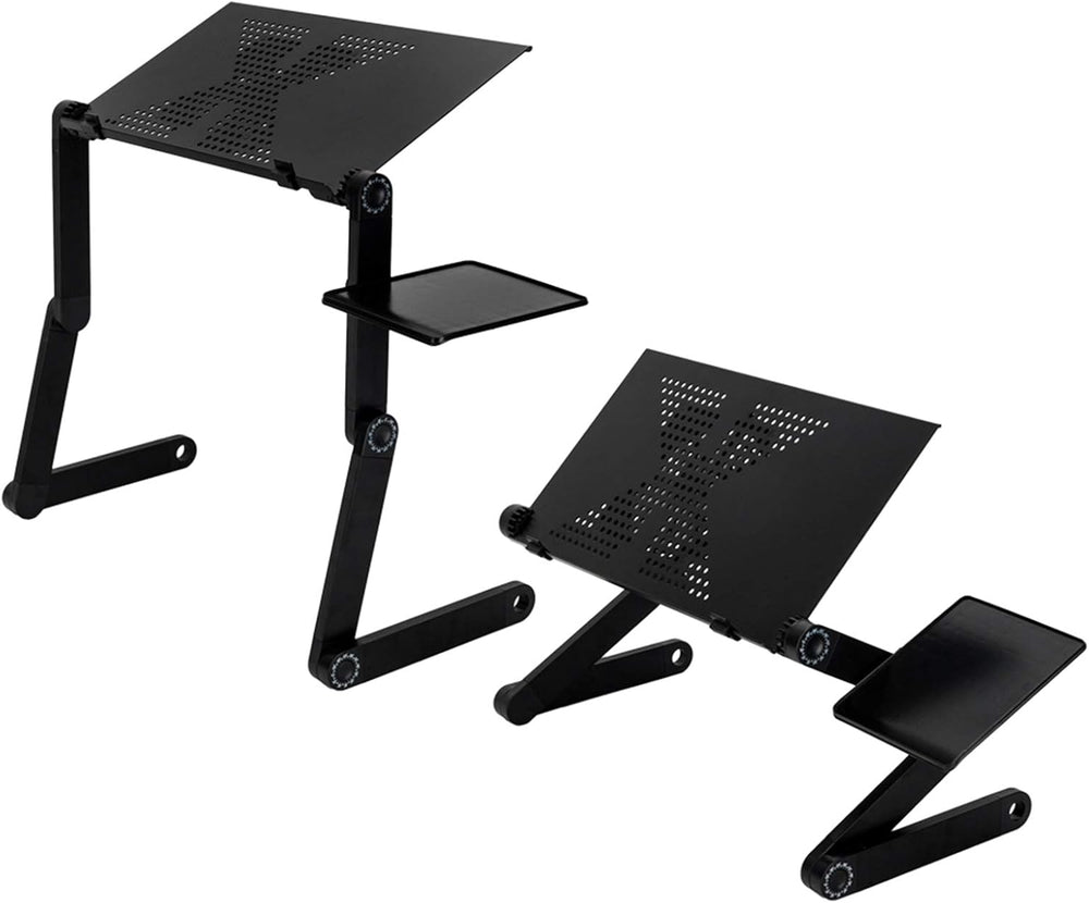 360-Degree Rotation Multifunctional Portable Folding Table with Fan & Mou...