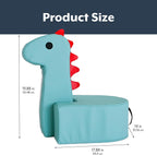 Children's Factory Spike the Dino, Aqua Foam Kids Stool, Toddler Soft Seating Chair for Daycare, Preschool and Home, Lightweight and Easy to Clean, Little Explorers Collection