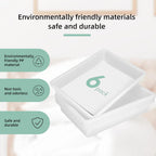 Turn in Trays Classroom, 6 Pack White Paper Trays for Classroom with Colorful Labels, Thick Plastic Storage Bins,Paper Bins for School, Office Organization, Letter Size Flat Storage Tray