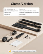 ONEMIX 42" LED Desk Lamp with Clamp, Architect Desk Light with Remote, Adjustable 4-Segment Bar, 1800LM Bright, Eye-Caring Desk Lamp for Home Office, Reading, Study, Dual Monitors, Workbench (Black)