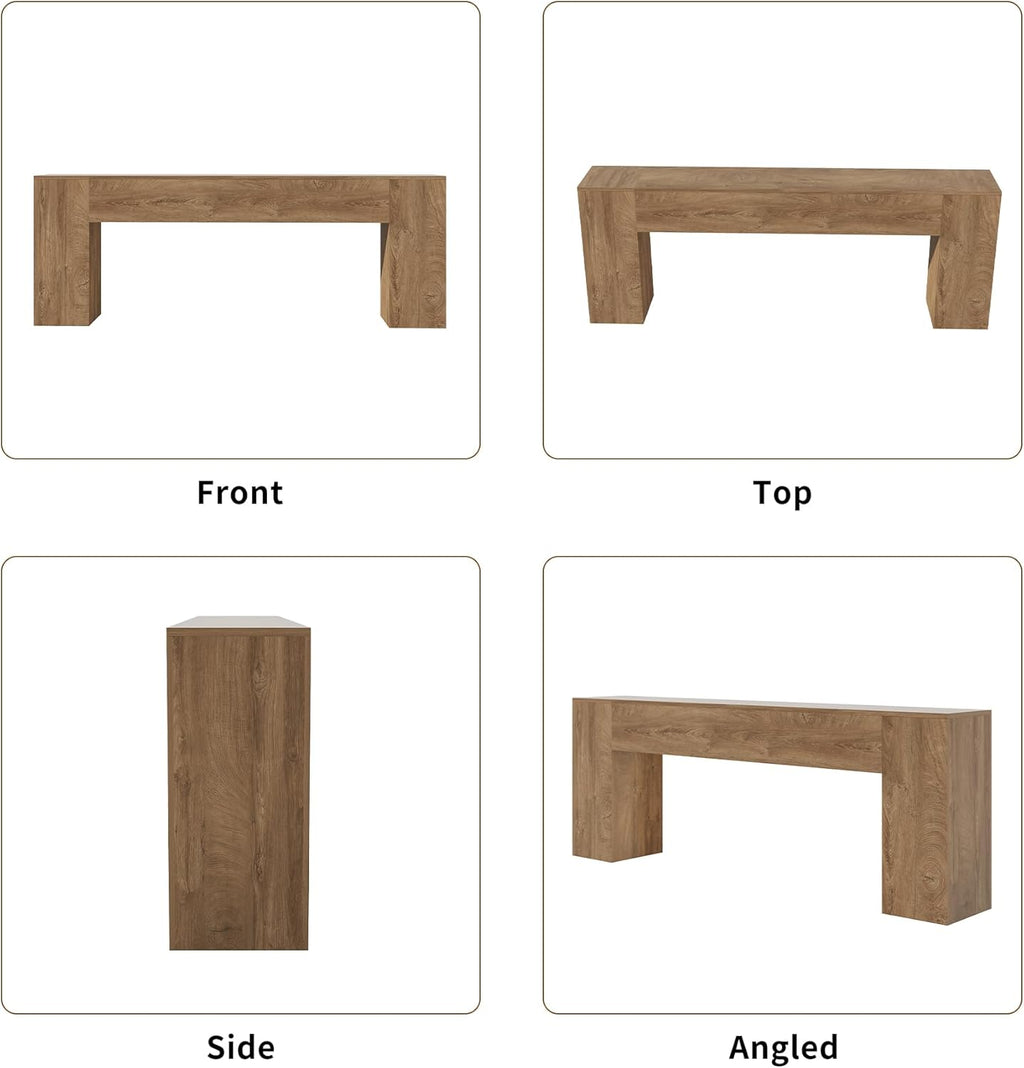 Epecoya Extra Long Console Tables for Entryway 86-Inch, Farmhouse Couch Table Behind Sofa Wooden, Modern Entryway Table for Entrance, Hallway, Living Room, Apartment, Natural Oak Brown