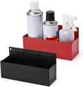 Mayouko 2PCS Magnetic Aerosol Spray Can Holder, 8.3" x 3" x 4.4", Magnet Toolbox Bottle Holder, Toolbox Storage Shelf for Chest, Garage, Workspace, Black&Red