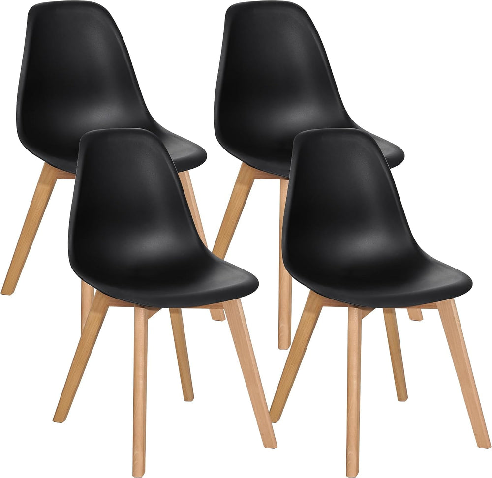 VECELO Dining Chairs Set of 4, Mid-Century Modern Kitchen & Dining Room C...