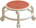 Children Rotating Rolling Stool Swivel Chair Compact Low Height Build Quiet Caster Movement Suitable for bedrooms Play Areas Dorm Rooms Small Living Areas, Vibrant Orange
