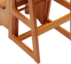 Folding Library Ladder Chair - Lightweight Portable 3-Step Stool, Display Stand and Flower Stand Multifunctional Stepladder for Home Kitchens and Garages (Honey)
