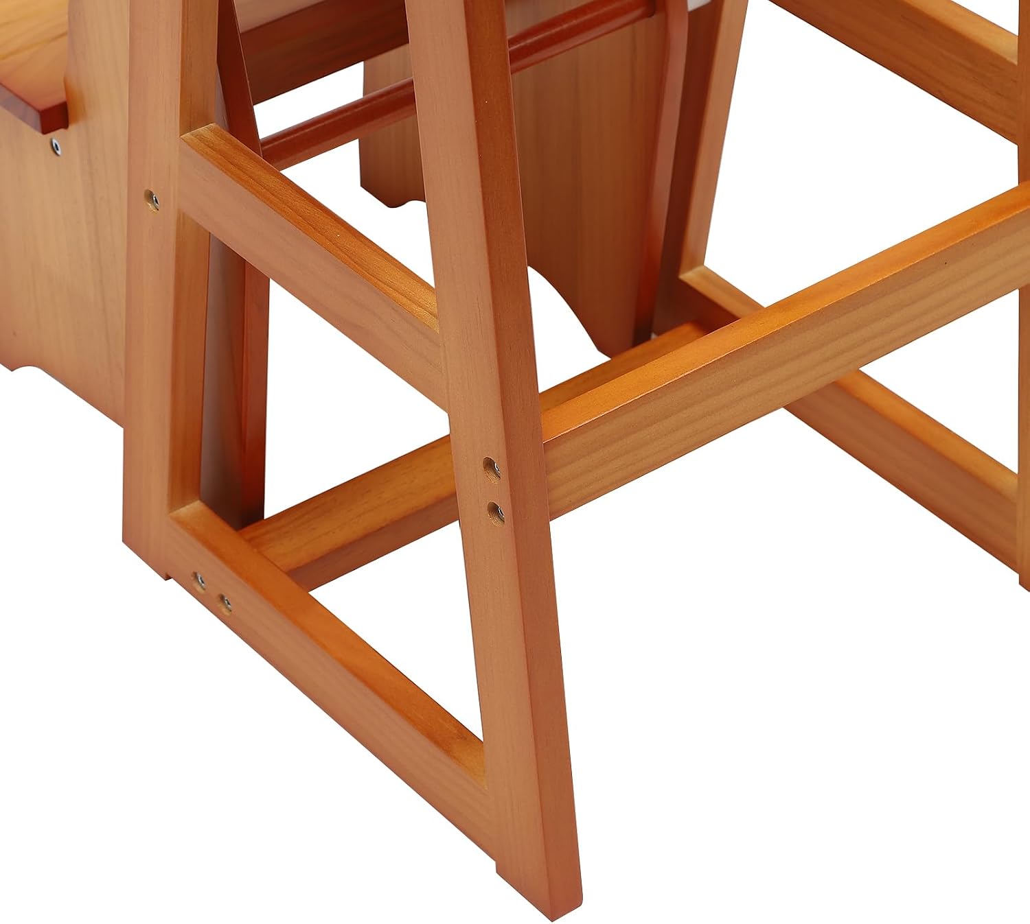 Folding Library Ladder Chair - Lightweight Portable 3-Step Stool, Display Stand and Flower Stand Multifunctional Stepladder for Home Kitchens and Garages (Honey)